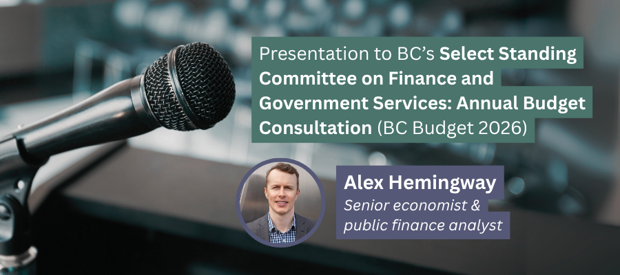 Alex Hemingway presents to budget committee